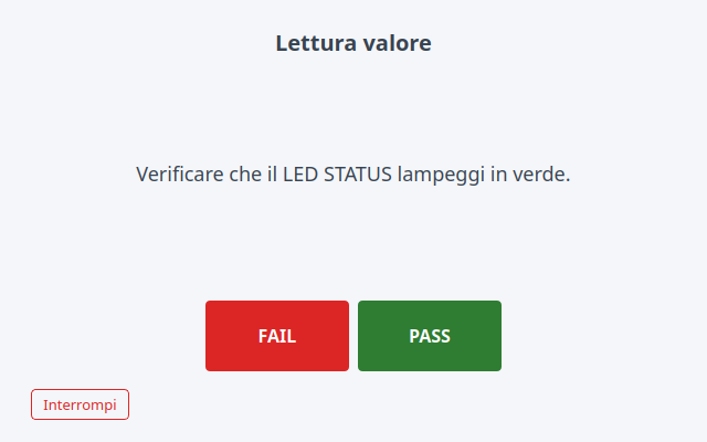 Richiesta di interazione dell'operatore
