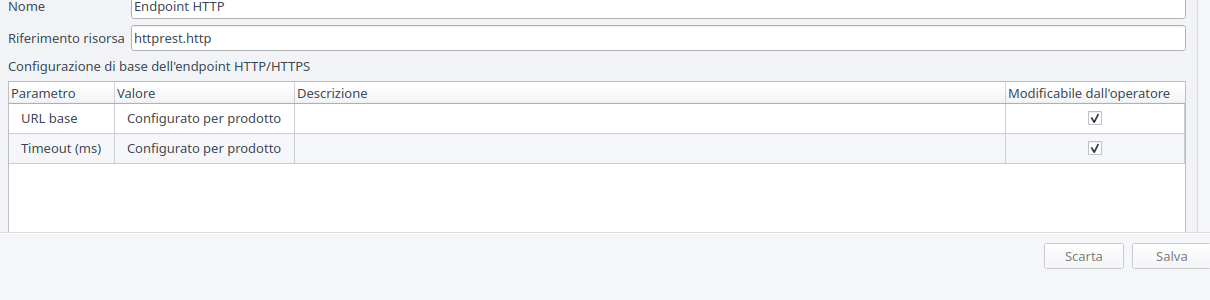 Istanza della risorsa HTTP REST nel banco